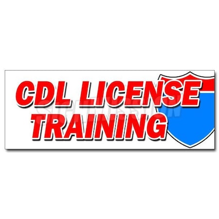 CDL LICENSE TRAINING DECAL Sticker Trucker Truck Driver Trucking School